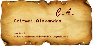 Czirmai Alexandra névjegykártya