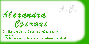 alexandra czirmai business card